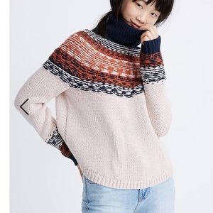 Madewell Brookdale Fair Isle Turtleneck Size XXS